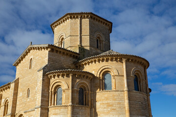 Detail of the chevet of the Romanesque church of San Martín de Tours, in Frómista, Spain.