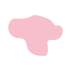 abstract blobs pastel pink for background