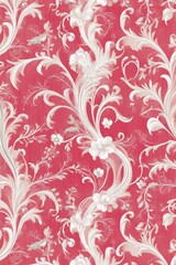 Vibrant Pink Floral Pattern with Delicate Motifs Ideal for Celebrating the Chinese New Year and Expressing Love with a Touch of Outrageous Elegance