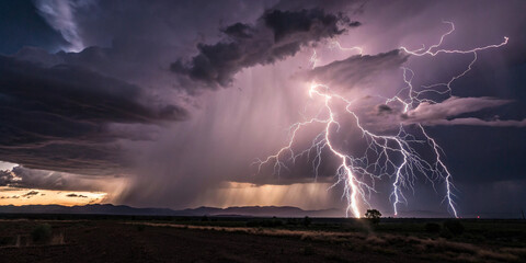 Thunder lighting storm dark background