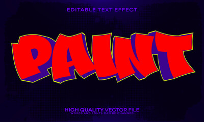 Graffiti street text effect, editable text effect and urban 3d font style bold shadow spray poster design