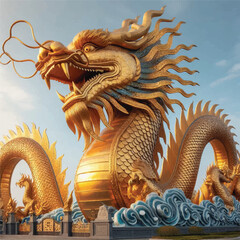 Fototapeta premium Dragon chinese new year season