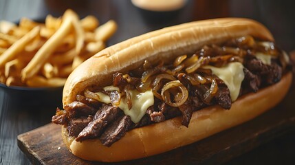 Delicious Philly Cheesesteak Sandwich