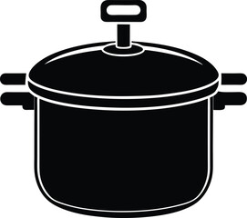 Pressure cooker silhouette illustration