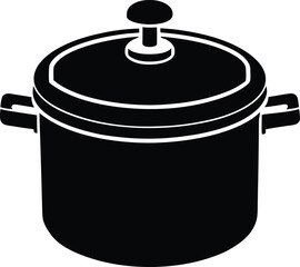 Pressure cooker silhouette illustration
