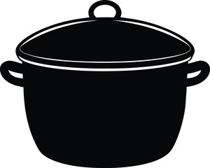Stockpot silhouette vector illustration