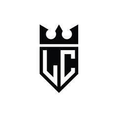 LC monogram logo design letter text name symbol monochrome logotype alphabet character simple logo
