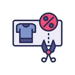 coupon icon. vector filled color icon for your website, mobile, presentation, and logo design.