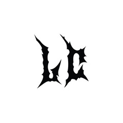 LC monogram logo design letter text name symbol monochrome logotype alphabet character simple logo