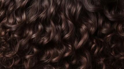 A curly hair care concept featuring defined, hydrated curls with natural shine, showcasing the results of healthy maintenance