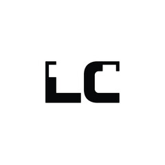 LC monogram logo design letter text name symbol monochrome logotype alphabet character simple logo