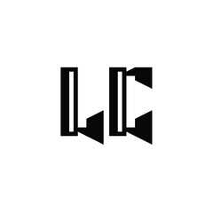 LC monogram logo design letter text name symbol monochrome logotype alphabet character simple logo