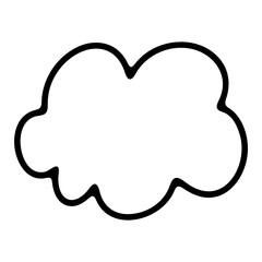 doodle hand drawn black and white outline elements for creative project.