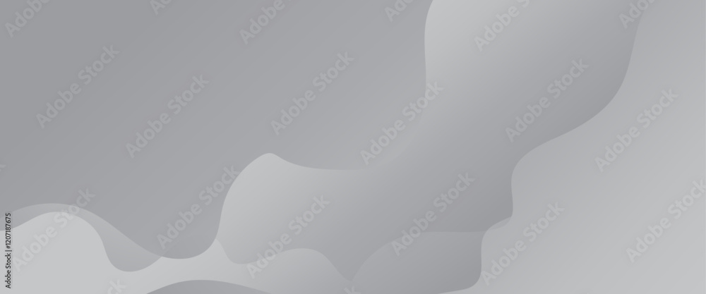 Poster gradient futuristic grey and white digital business wave curve technology vector background