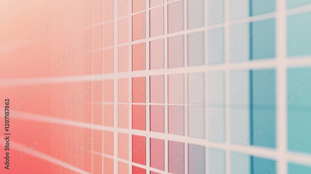Poster a heatmap graph with gradient color blocks transitioning from cool blues to warm reds, displayed on 