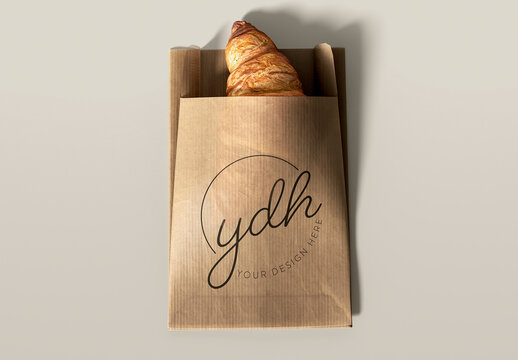 Kraft Paper Food Bag Mockup