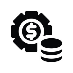 money management solid icon. vector icon for your website, mobile, presentation, and logo design.