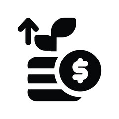 compound interest solid icon. vector icon for your website, mobile, presentation, and logo design.