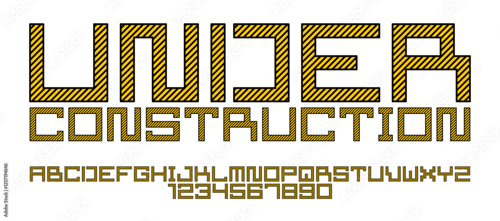 Aufkleber minimal geometric cyberpunk font, vector typeface in geometry minimalist square style, future techno