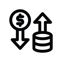 profit line icon. vector icon for your website, mobile, presentation, and logo design.