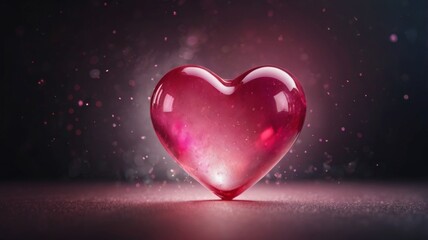 Obraz premium A heart-shaped object prominently displayed against a dark background.