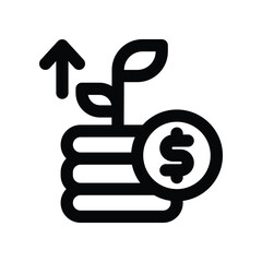 compound interest line icon. vector icon for your website, mobile, presentation, and logo design.