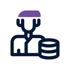 investor dual tone icon. vector icon for your website, mobile, presentation, and logo design.