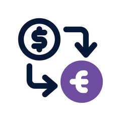 exchange dual tone icon. vector icon for your website, mobile, presentation, and logo design.