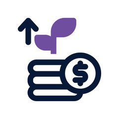 compound interest dual tone icon. vector icon for your website, mobile, presentation, and logo design.