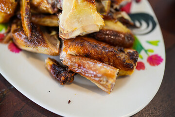 Thai style grilled chicken. Thai called Gai Yang. Thai traditional menu.
