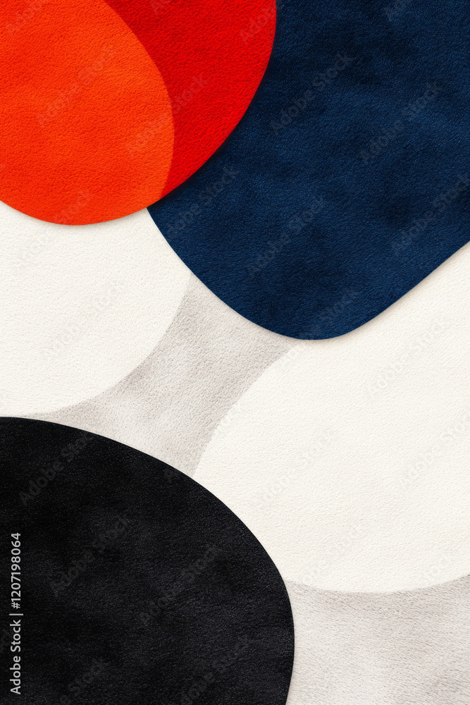 Fototapete a dynamic minimalist composition with sharp, flowing lines in contrasting colors, emphasizing modern