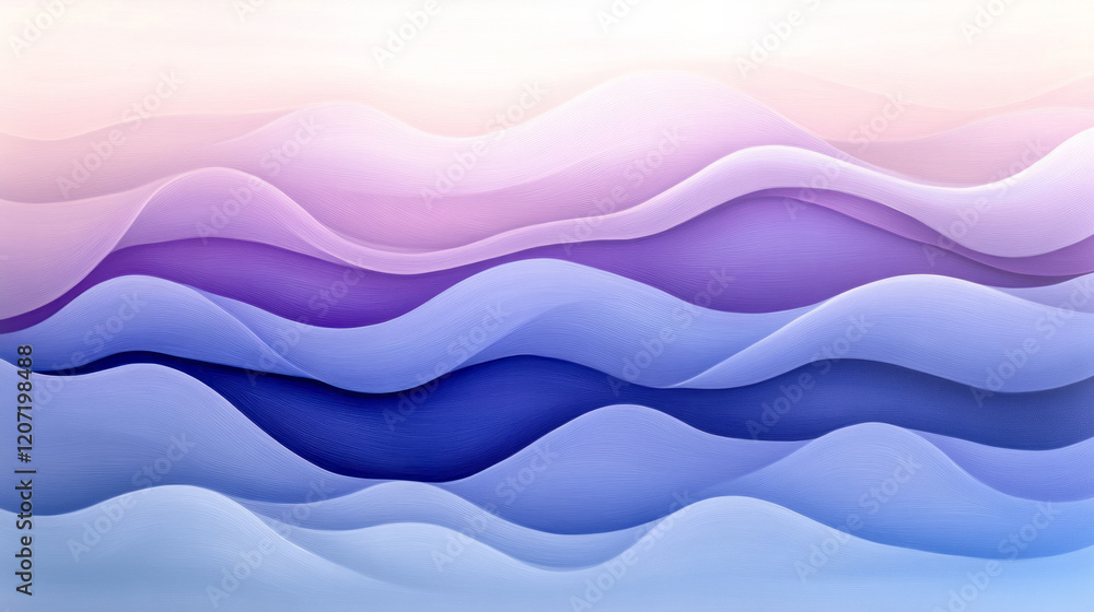 Poster a simplistic yet captivating minimalist artwork featuring smooth flowing lines in soft lavender hues