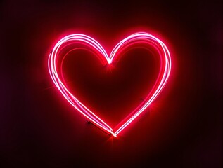 neon intertwined hearts, royalty free