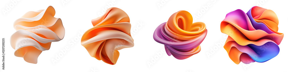 Poster soft glowing gradients create mesmerizing abstract swirl of colors