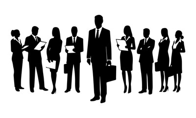Business Team Silhouettes for Hiring and Recruitment Projects