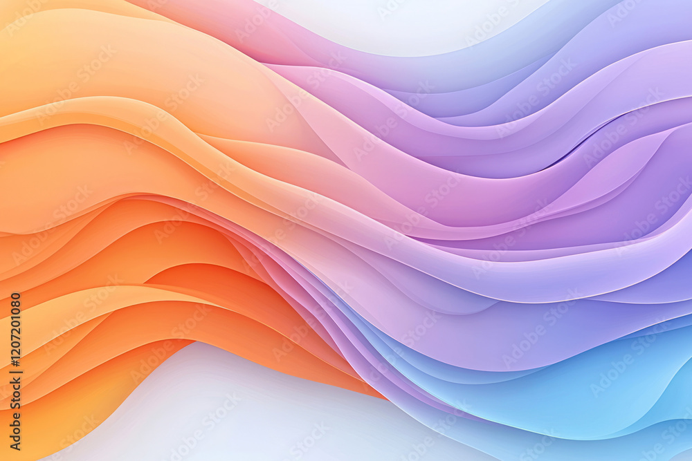 Fototapete a mesmerizing abstract wavy background featuring smooth transitions between vibrant purple and orang