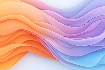 A mesmerizing abstract wavy background featuring smooth transitions between vibrant purple and orange gradients, creating a dynamic and energetic atmosphere,