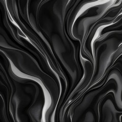 Obraz premium The image is a black and white abstract painting of a black and white swirl. The painting has a moody and mysterious feel to it, with the black and white colors creating a sense of depth and texture