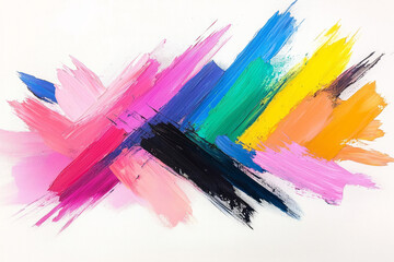 A vibrant abstract painting created by a single artist, showcasing their emotions through bold colors and dynamic brushstrokes,