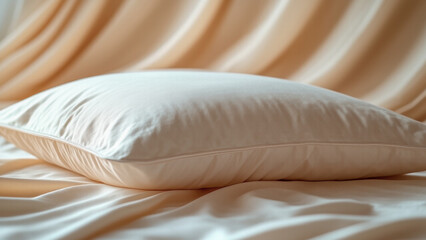 Elegant pillow heart design for home decor with copy space