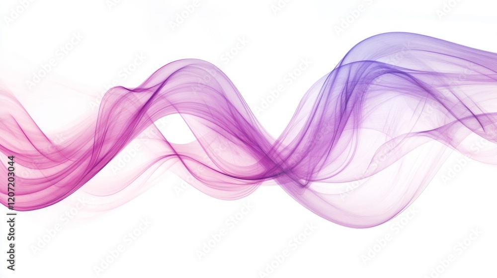 Leinwandbilder a soothing abstract image of soft, wavy lines in gradient shades of pink and lavender, flowing seaml