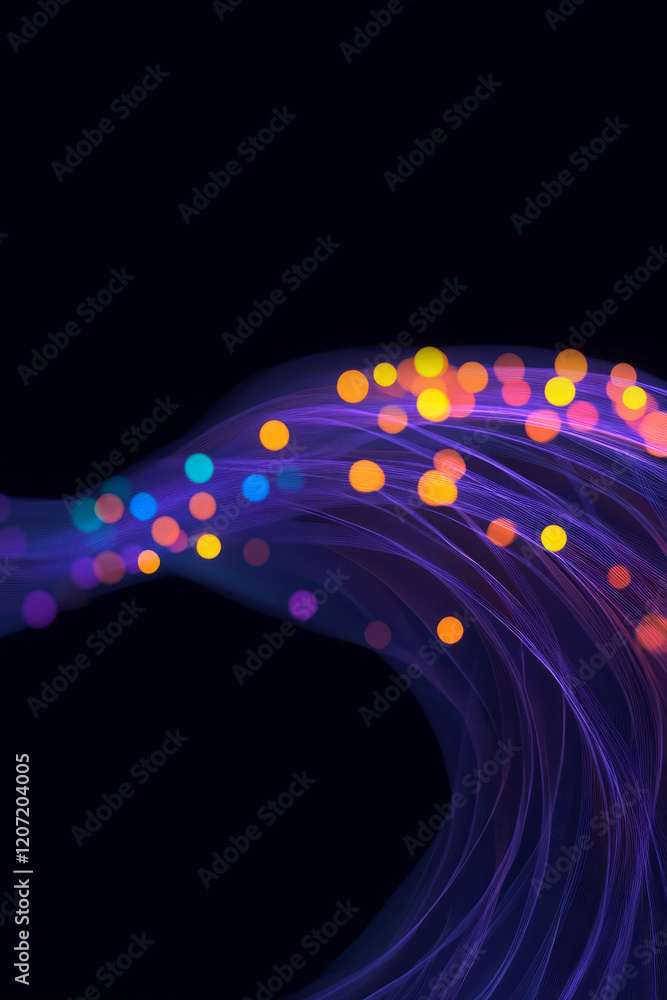 Aufkleber a creative infographic showing the integration of diverse data points into a cohesive network, with 