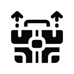 suitcase solid icon. vector icon for your website, mobile, presentation, and logo design.