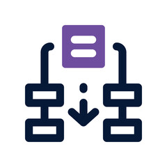 flowchart dual tone icon. vector icon for your website, mobile, presentation, and logo design.