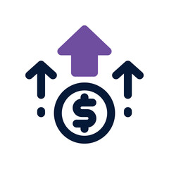 profit dual tone icon. vector icon for your website, mobile, presentation, and logo design.