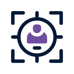 target dual tone icon. vector icon for your website, mobile, presentation, and logo design.