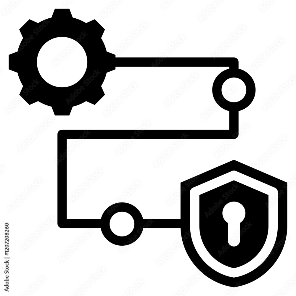 Poster authentication methods glyph icon