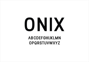 Onix font for logo and headline. Isolated vector typeset