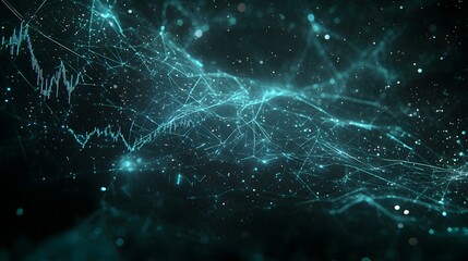 Luminous Digital Trading Background with Integrated Market Graphs and Patterns  Abstract financial data visualization with dynamic digital charts graphs and interconnected data networks