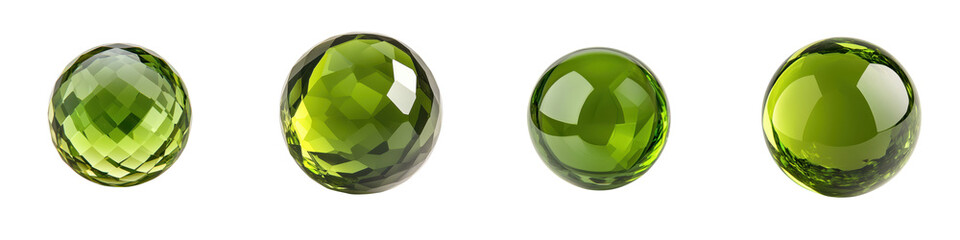 Mesmerizing spherical gemstone or crystal orb in a vibrant green color reflecting light and creating a captivating natural and organic aesthetic  This premium